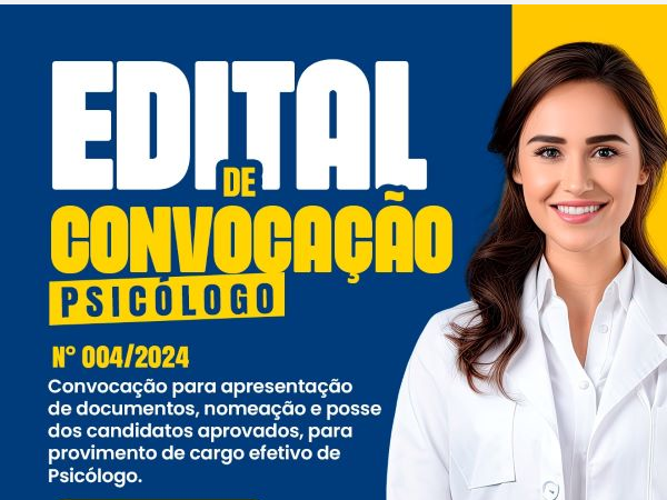 Prefeitura de Acopiara convoca mais 06 novos psicólogos aprovados no concurso público municipal.